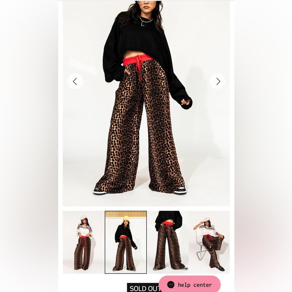 Dressed in Lala Feline Fierce wide leg leopard pants